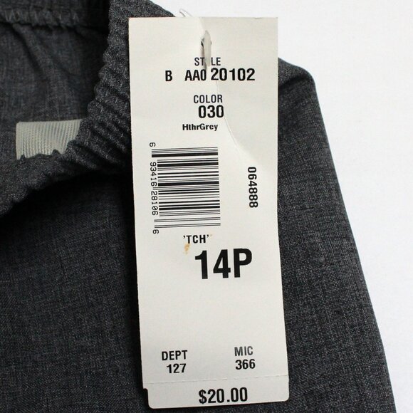 Older NWT Women's Size 14P Gray Elastic Waist Pull On Allison Daley Pants - Picture 3 of 9